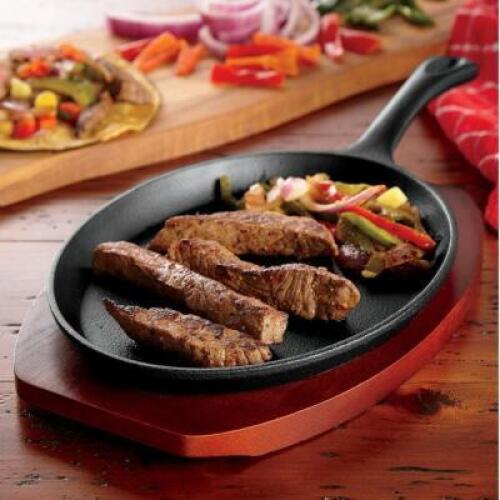 Pre-Seasoned Cast Iron Fajita Pan