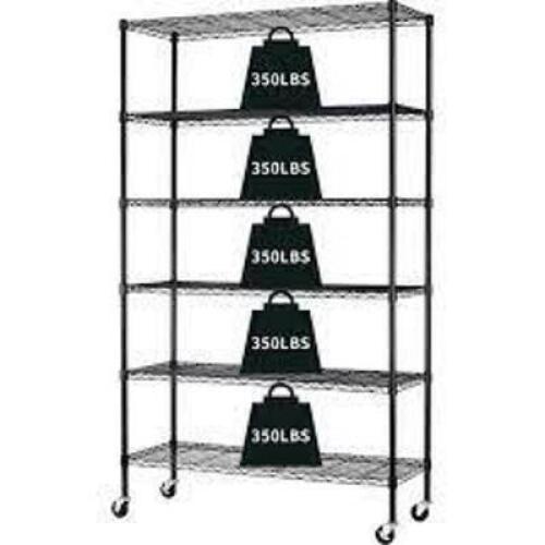 DESCRIPTION: (1) HEAVY DUTY RACK BRAND/MODEL: HCY #WS-776-BLACK INFORMATION: BLACK SIZE: 48" X 24" X 72" RETAIL$: $230.00 EA QTY: 1