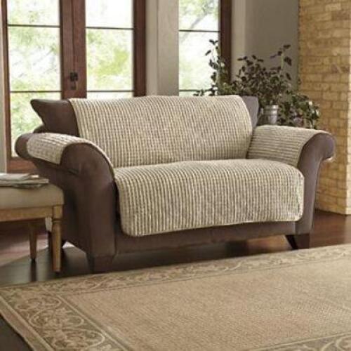 Puffed Quilted Furniture Protector - Natural - Chair
