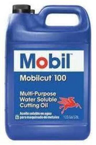 DESCRIPTION: (2) MULTI-PURPOSE WATER SOLUBLE CUTTING OIL BRAND/MODEL: MOBIL INFORMATION: MOBILCUT 100 SIZE: 1 GALLON RETAIL$: $50.12 EA QTY: 2