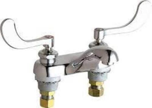 DESCRIPTION: (1) LAVATORY FAUCET BRAND/MODEL: CHICAGO FAUCETS #802-317XKABCP INFORMATION: CHROME PLATE SIZE: 2.2 GPM RETAIL$: $248.99 EA QTY: 1