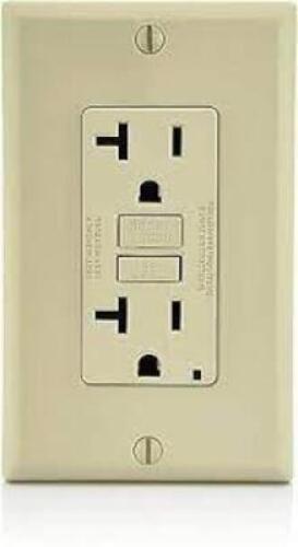 DESCRIPTION: (10) SMARTLOCK PRO FGCI SELF TEST WITH WALL PLATE BRAND/MODEL: LEVITON #106-GFNT2-T INFORMATION: LIGHT ALMOND COLOR SIZE: 20A-125V RETAIL