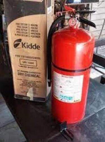 DESCRIPTION: (1) FIRE EXTINGUISHER BRAND/MODEL: KIDDE #PRO 20 TCM-9 INFORMATION: RED, MULTIPURPOSE SIZE: 28 LBS RETAIL$: $116.64 EA QTY: 1