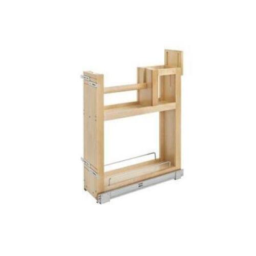 DESCRIPTION: (1) BASE CABINET SLIDE OUT WITH PAPER TOWEL HOLDER BRAND/MODEL: REV-A-SHELF #448PTH-BCSC-6C INFORMATION: SOFT CLOSE, WOOD BASE RETAIL$: $