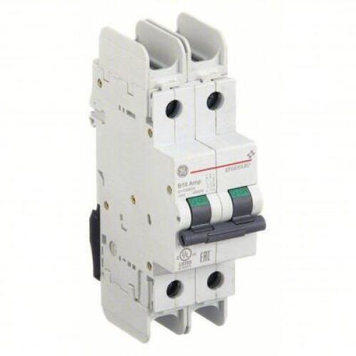 DESCRIPTION: (2) MINITURE CIRCUIT BREAKERS BRAND/MODEL: GE IEC #10K743 INFORMATION: WHITE SIZE: 10 A AMPS, 110V DC, 10KA AT 240V AC, SCREW CLAMP, B RE