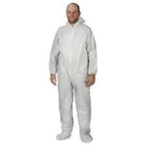 DESCRIPTION: (25) BREATHABLE BARRIER COVERALLS BRAND/MODEL: DCWF-3X-BB INFORMATION: WHITE SIZE: 3X RETAIL$: $172.54 EA QTY: 25