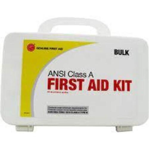 DESCRIPTION: (3) FIRST AID KITBRAND/MODEL: GENUNE FIRST AIDSIZE: 25 PERSONRETAIL$: $30.00 EAQTY: 3