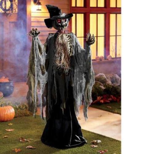 Pumpkin Head Standing Figure with Sound and Motion