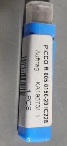 DESCRIPTION: (1) PICCOCUT GROOVING AND PARTING TOOL BRAND/MODEL: ISCAR PICCO 005.0150-20 RETAIL$: $52.20 QTY: 1