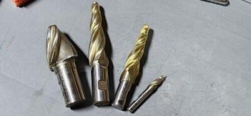 DESCRIPTION: (4) VARIOUS HSS TAPERED END MILL BRAND/MODEL: G416.T809.G212.J203 SIZE: VARIOUS RETAIL$: $570.00 QTY: 4