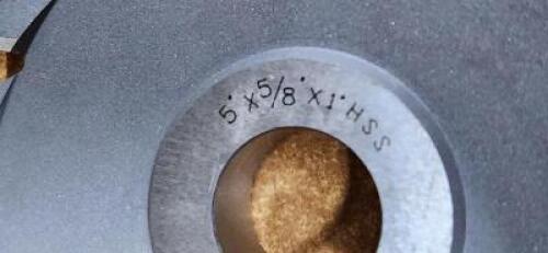 DESCRIPTION: (1) HSS STRAIGHT TOOTH SIDE MILL CUTTER BRAND/MODEL: VC 03015401 SIZE: 5" DIA 5/8" FACE WIDTH 1" ARBOR HOLE RETAIL$: $215.70 QTY: 1