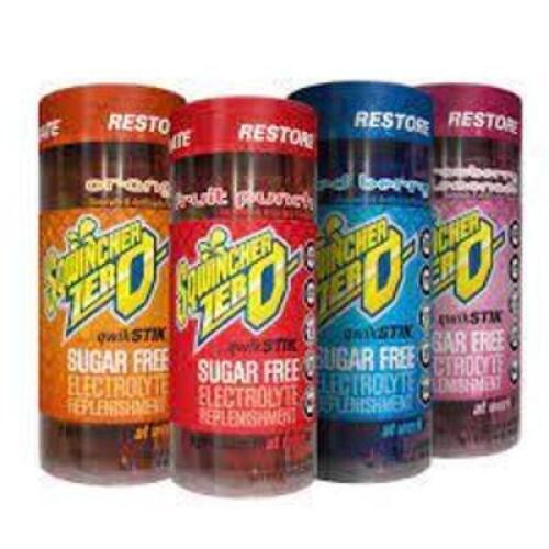 DESCRIPTION: (1) BOX OF (13) SPORTS DRINK MIX CONTAINERS OF (10) STICKSBRAND/MODEL: SQWINCHER ZEROINFORMATION:&nbsp;ASSORTED FLAVORSSIZE: 11 OZ PER STICKQTY: 1