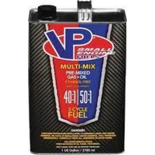 DESCRIPTION: (1) MULTI-MIX PRE MIXED GAS AND OILBRAND/MODEL: VP SMALL ENGINE FUELSINFORMATION:&nbsp;40:1 50:1SIZE: 1 GALLONRETAIL$: $25.00 eaQTY: 1