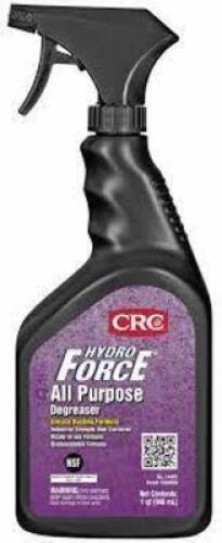DESCRIPTION: (5) ALL PURPOSE DEGREASER BRAND/MODEL: CRC HYDRO FORCE #3EEC6 SIZE: 1 QT RETAIL$: $20.17 EA QTY: 5