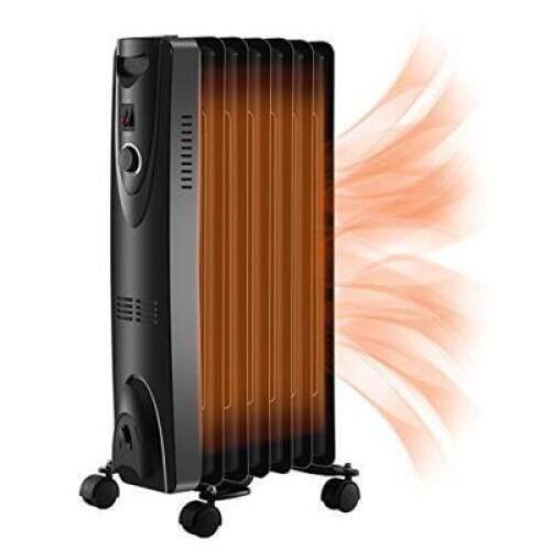 RMYHOME Space Heater Oil Filled Radiator Heater with Adjustable Thermostat, 1500W Portable Heater with 3 Heat Settings