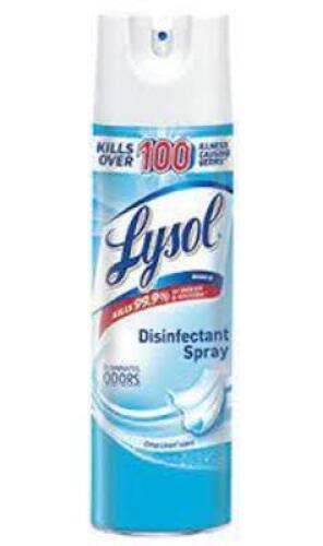 DESCRIPTION: (6)DISINFECTANT SPRAY BRAND/MODEL: LYSOL SIZE: 38 OZ QTY: 6