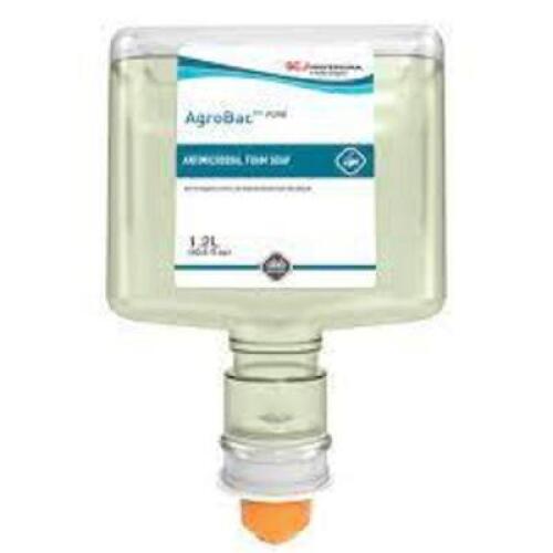 DESCRIPTION: (2) ANTIBACTERIAL FOAM HAND WASH BRAND/MODEL: AGROBAC PURE FOAM #AAGB120TF SIZE: 2L RETAIL$: $20.00 EA QTY: 2