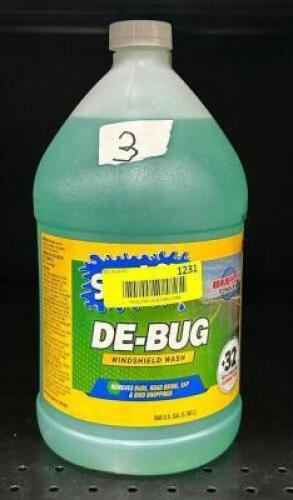 (3) JUGS OF DE-BUG WINDSHIELD WASH