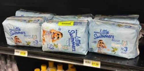 (6) PACKS OF LITTLE SWIMMERS DIAPERS