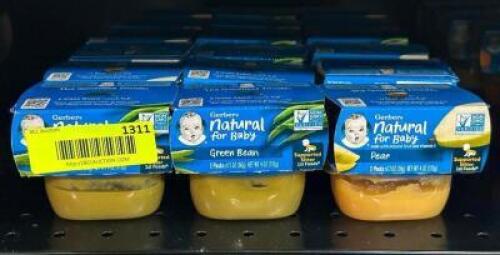 (18) PACKS OF ASSORTED BABY FOOD