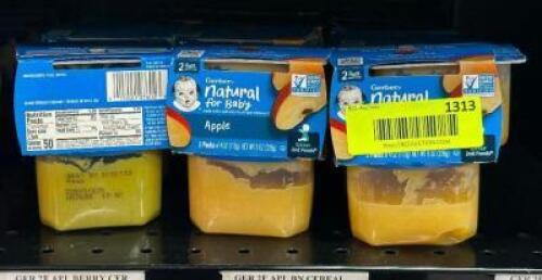 (15) PACKS OF ASSORTED BABY FOOD