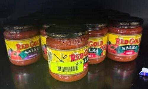 (16) JARS OF ASSORTED SALSA