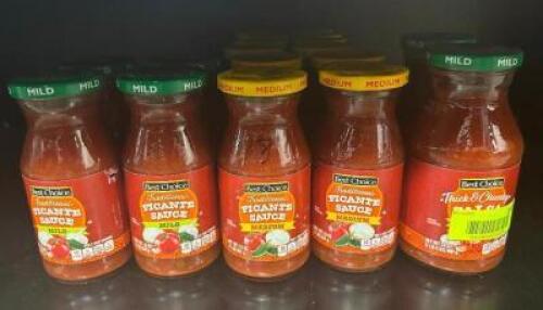 (16) JARS OF ASSORTED SALSA