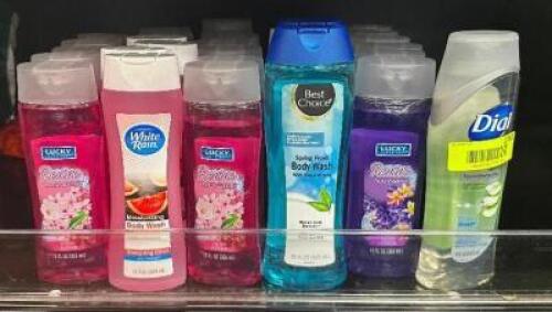 (23) BOTTLES OF ASSORTED BODY WASH AS SHOWN