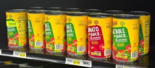 (12) CANS OF ASSORTED JUICE