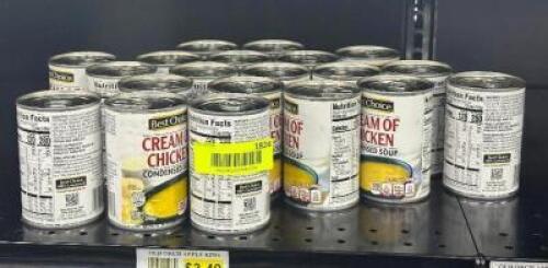 (20) CANS OF ASSORTED SOUP AS SHOWN