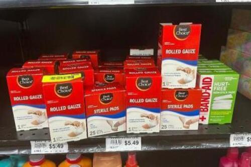 (20) BOXES OF ASSORTED BANDAGES