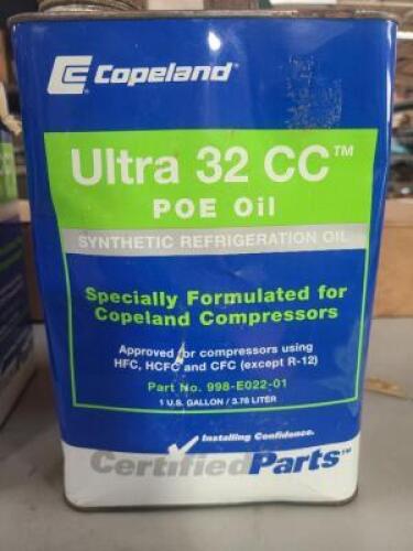 DESCRIPTION: (3) REGRIGERATION LUBRICANT BRAND/MODEL: COPELAND INFORMATION: LOCATED AT SHAPIRO METAL SUPPLY SIZE: 1 GALLON RETAIL$: $194/EA QTY: 3