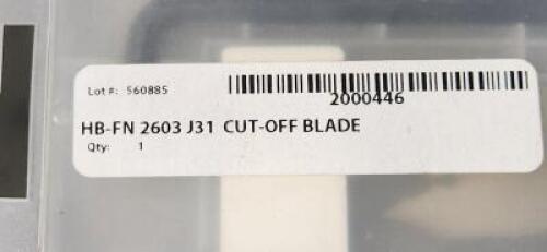 DESCRIPTION: (3) HB-FN CUTOFF BLADES BRAND/MODEL: HERTEL 2000446 RETAIL$: $125.10 QTY: 3