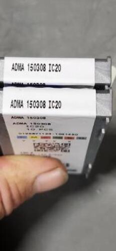 DESCRIPTION: (20) ADMA CARBIDE MILLING INSERTS BRAND/MODEL: ISCAR ADMA150308 IC20 RETAIL$: $15.00 PER INSERT QTY: 20
