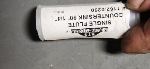 DESCRIPTION: (1) 90 DEG HSS COUNTERSINK BRAND/MODEL: RTE 1162-0250 SIZE: 1/4" RETAIL$: $10.00 QTY: 1