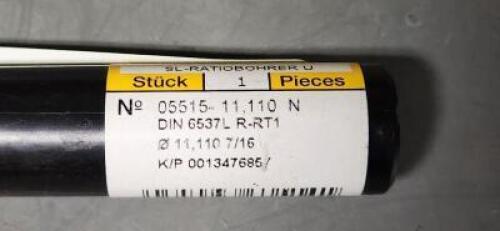 DESCRIPTION: (1) SOLID CARBIDE JOBBER DRILL BRAND/MODEL: GUHRING 05515-11.110 SIZE: 11.1110mm RETAIL$: $119.80 QTY: 1