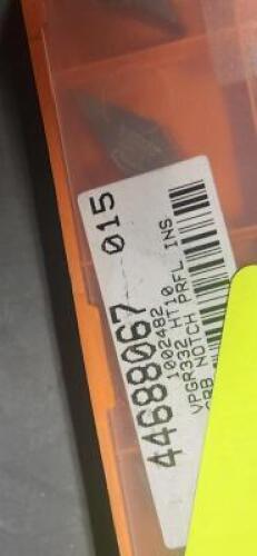 DESCRIPTION: (10) VPGR332 CARBIDE PROFILING INSERTS BRAND/MODEL: HERTEL VPGR332 RETAIL$: 27.01 PER INSERT QTY: 10