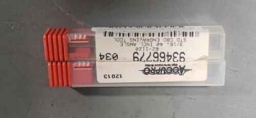 DESCRIPTION: (2) 40DEG CARBIDE ENGRAVING TOOL BRAND/MODEL: ACCUPRO 62-1120 SIZE: 3/16" RETAIL$: $30.70 QTY: 1