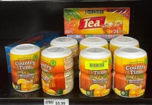 DESCRIPTION: (10) CONTAINERS OF TEA MIX QTY: 10