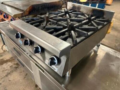 US RANGE FOUR BURNER COUNTER TOP RANGE.