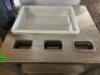 34" ALL STAINLESS BREADING STATION W/ INSERTS. - 2