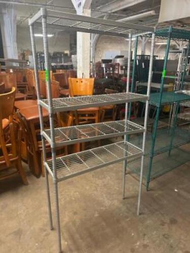 36" X 12" FOUR TIER METAL SHELF