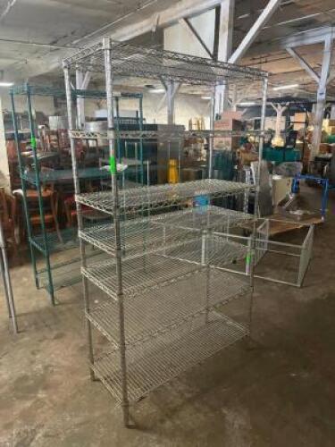 48" X 12" SIX TIER WIRE RACK.