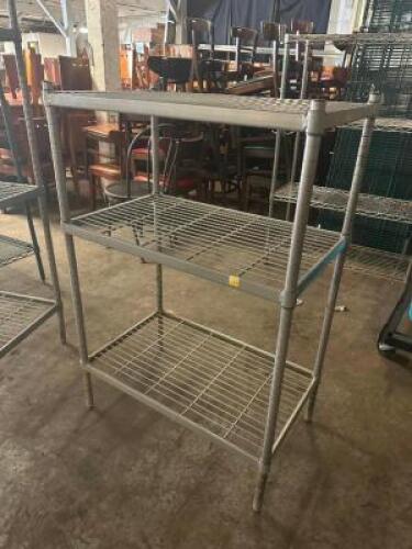 36" X 14" THREE TIER METAL SHELF