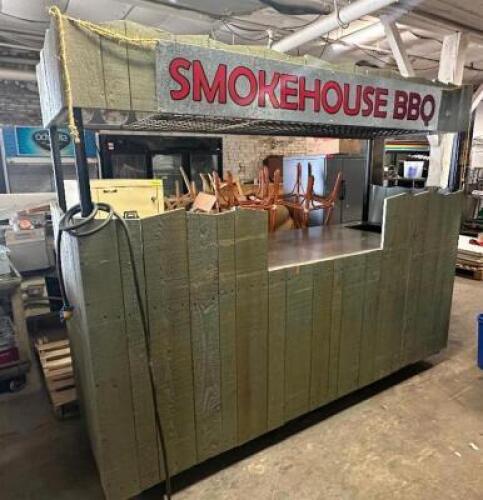 108" ALL STAINLESS EVENT CART CABINET W/ SMOKEHOUSE AWNING