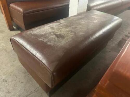 48" SECTION OF BROWN VINYL BENCH SEAT