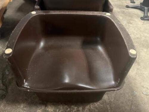 (2) BROWN PLASTIC BOOSTER SEATS