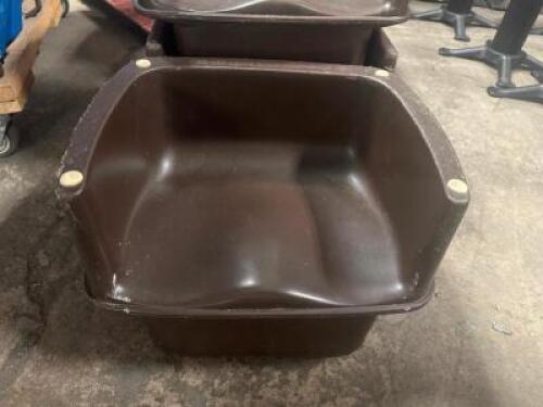 (2) BROWN PLASTIC BOOSTER SEATS