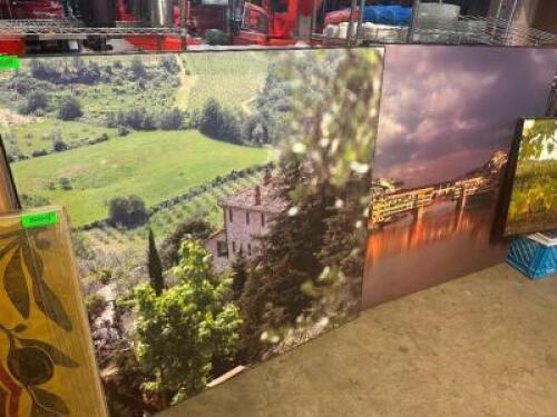 (2) 48" X 48" ITALIAN COUNTRY SIDE PRINTS