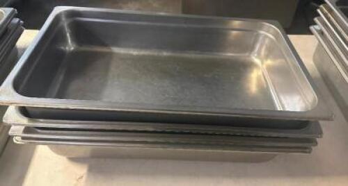(4) FULL SIZE STAINLESS INSERTS